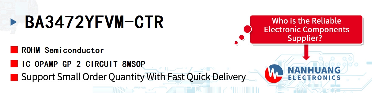 BA3472YFVM-CTR ROHM IC OPAMP GP 2 CIRCUIT 8MSOP