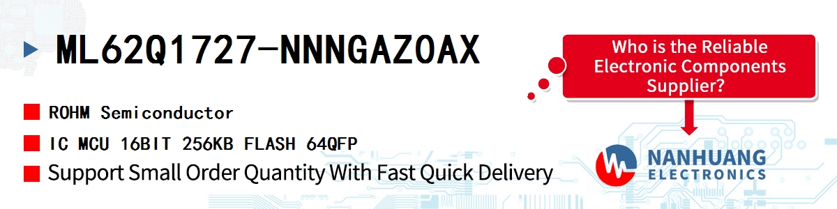 ML62Q1727-NNNGAZ0AX ROHM IC MCU 16BIT 256KB FLASH 64QFP