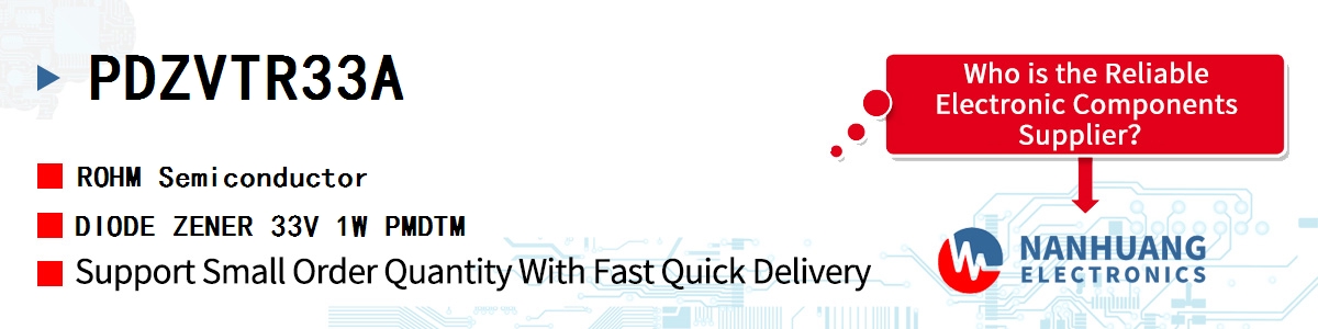 PDZVTR33A ROHM DIODE ZENER 33V 1W PMDTM