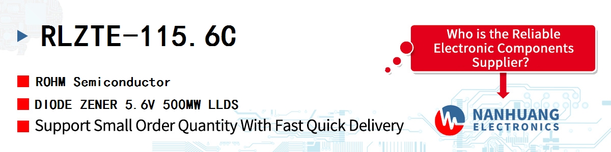 RLZTE-115.6C ROHM DIODE ZENER 5.6V 500MW LLDS