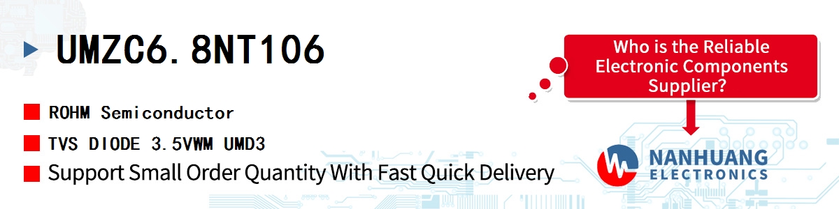 UMZC6.8NT106 ROHM TVS DIODE 3.5VWM UMD3